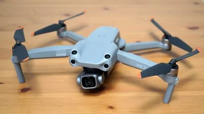 Camera drone on floor
